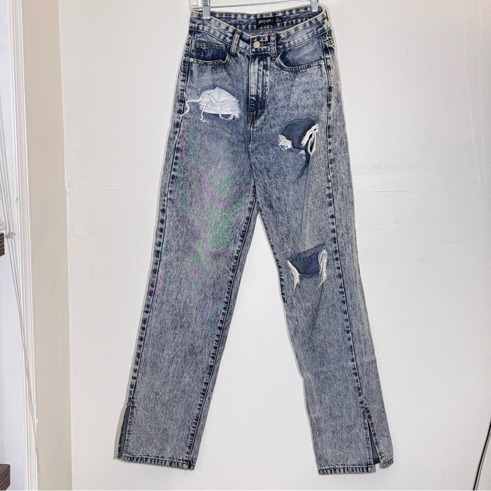 Nasty Gal Blue Acid Wash Denim